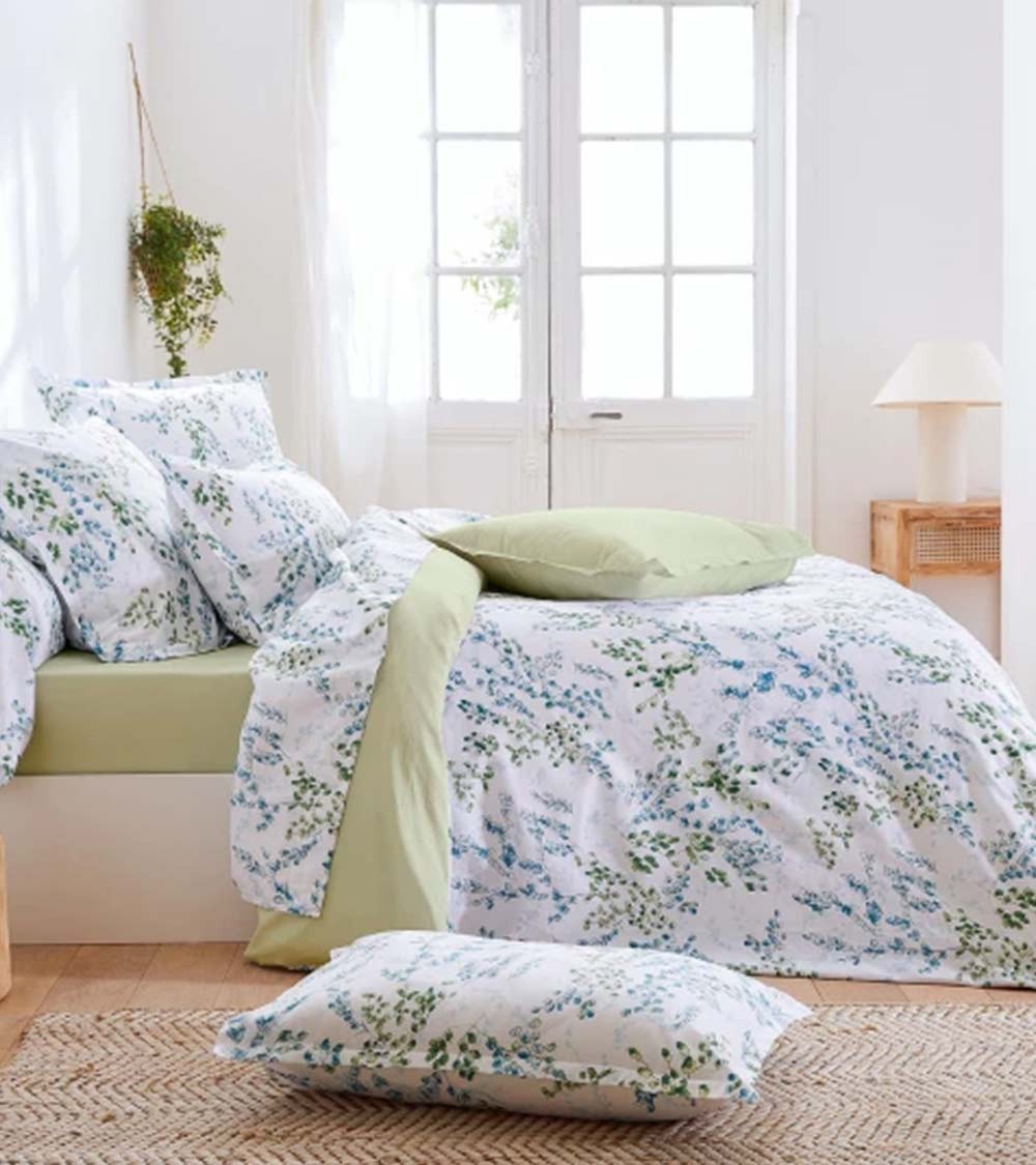 Taie de traversin satin de coton ANGÈLE TILLEUL