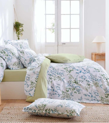 Taie de traversin satin de coton ANGÈLE TILLEUL