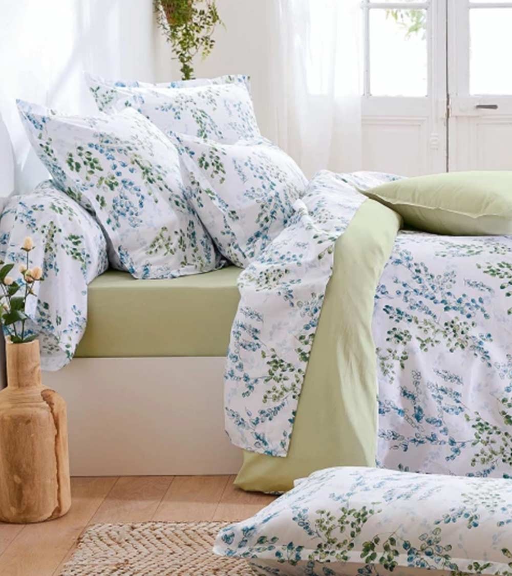 Taie de traversin satin de coton ANGÈLE TILLEUL