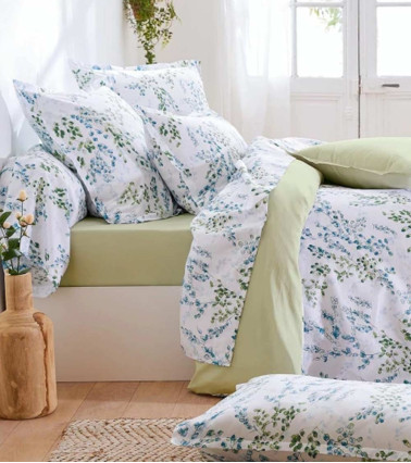 Taie de traversin satin de coton ANGÈLE TILLEUL