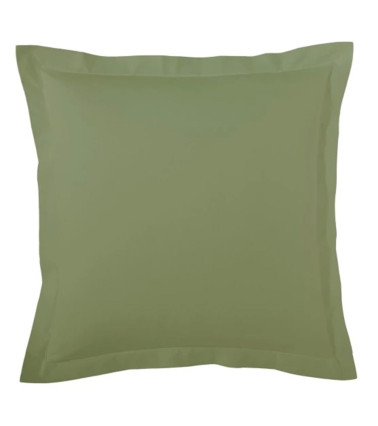 Taie d'oreiller unie coton Vert Fougère