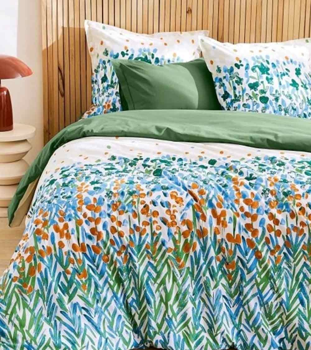 Taie d'Oreiller Coton ÉVASION VERT FOUGÈRE