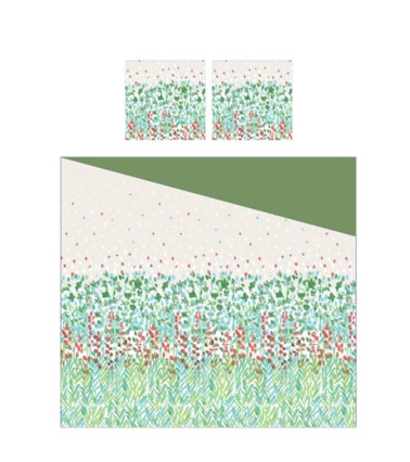 Taie d'Oreiller Coton ÉVASION VERT FOUGÈRE