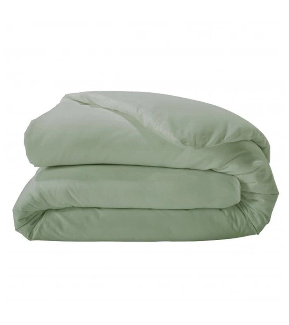 Housse de couette unie percale de coton SAUGE