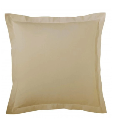 Taie d'oreiller unie en percale de coton MOKA