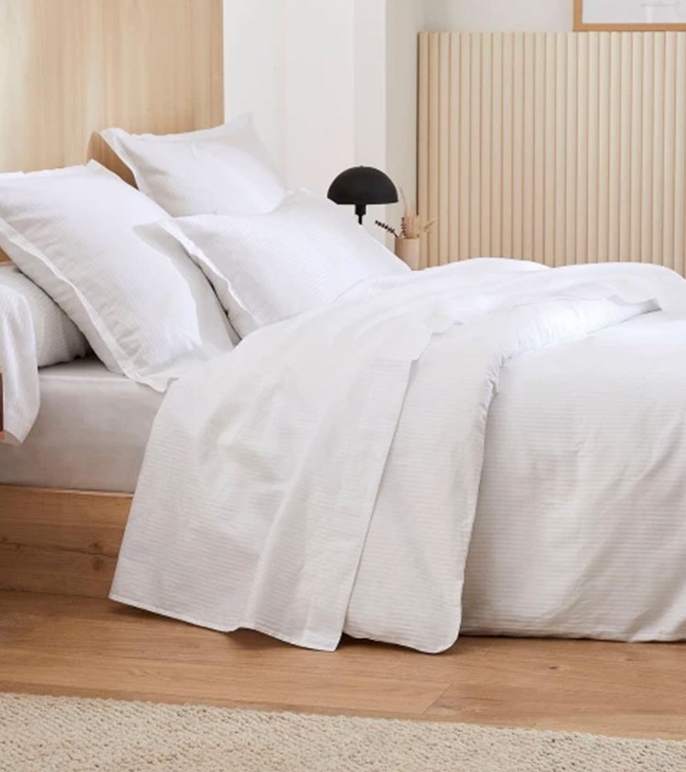 Taie d'oreiller satin GRAND HÔTEL BLANC