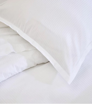 Taie d'oreiller satin GRAND HÔTEL BLANC