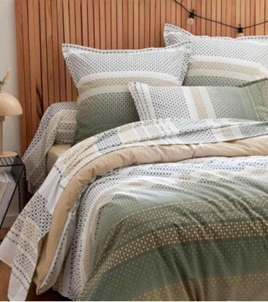 Taie de traversin coton NIAGARA KAKI