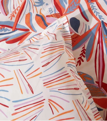 Drap de lit coton PERROQUET SALSA