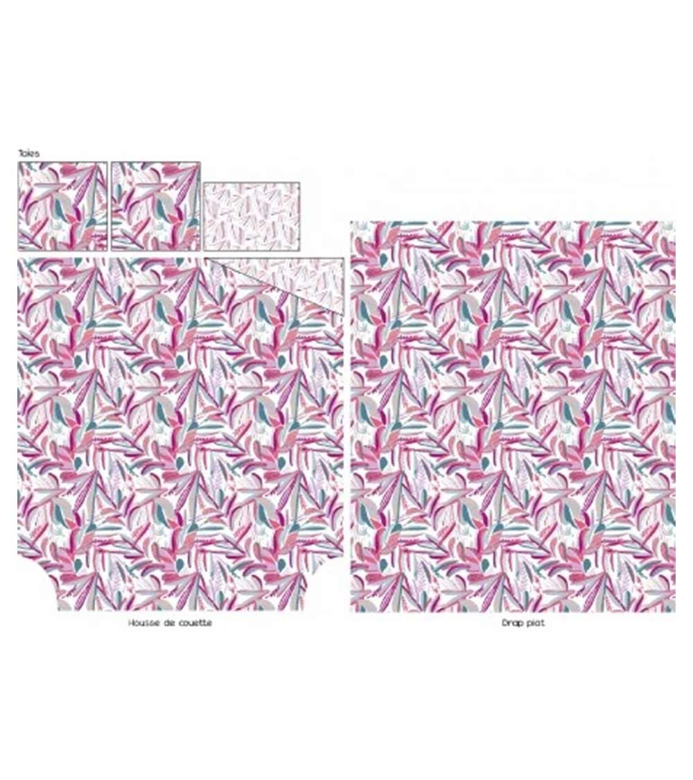 Drap de lit coton PERROQUET SALSA