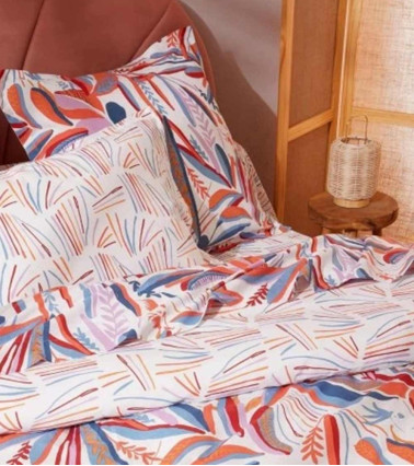 Drap de lit coton PERROQUET SALSA