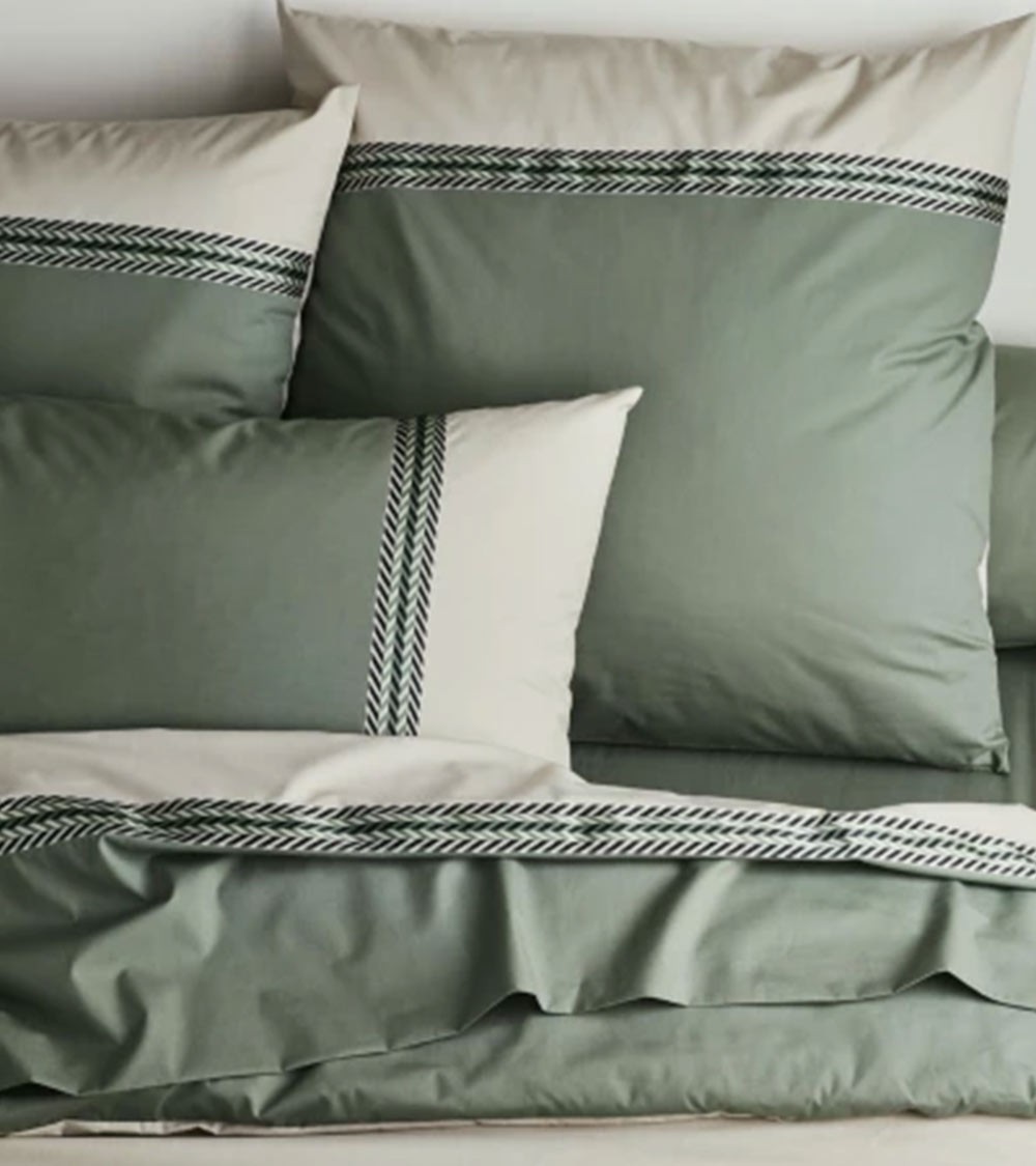 Housse de couette percale de coton NOA KAKI