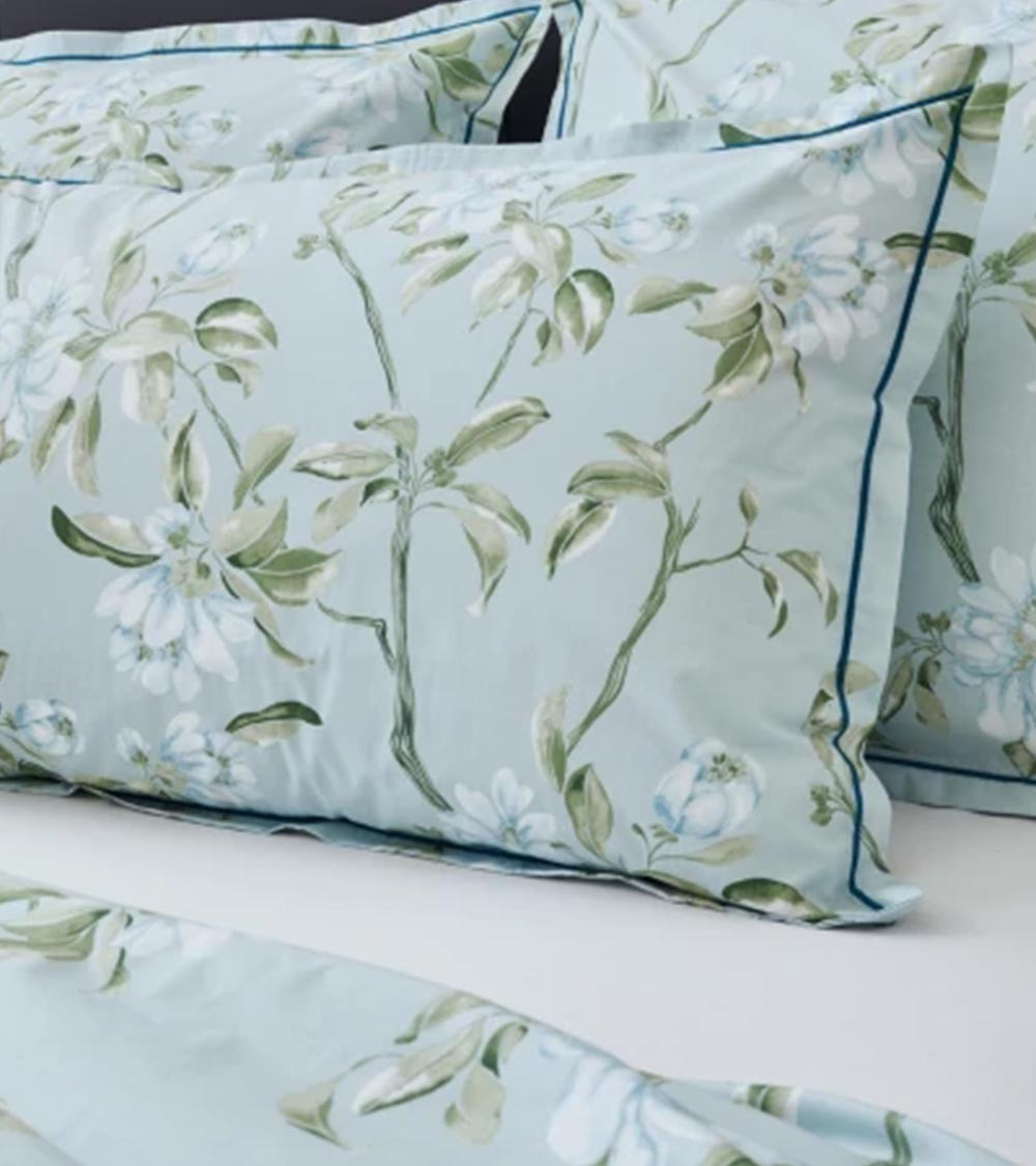 Taie de traversin percale de coton ELENA Nil