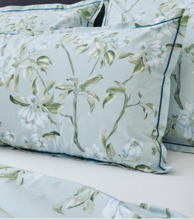 Taie de traversin percale de coton ELENA Nil