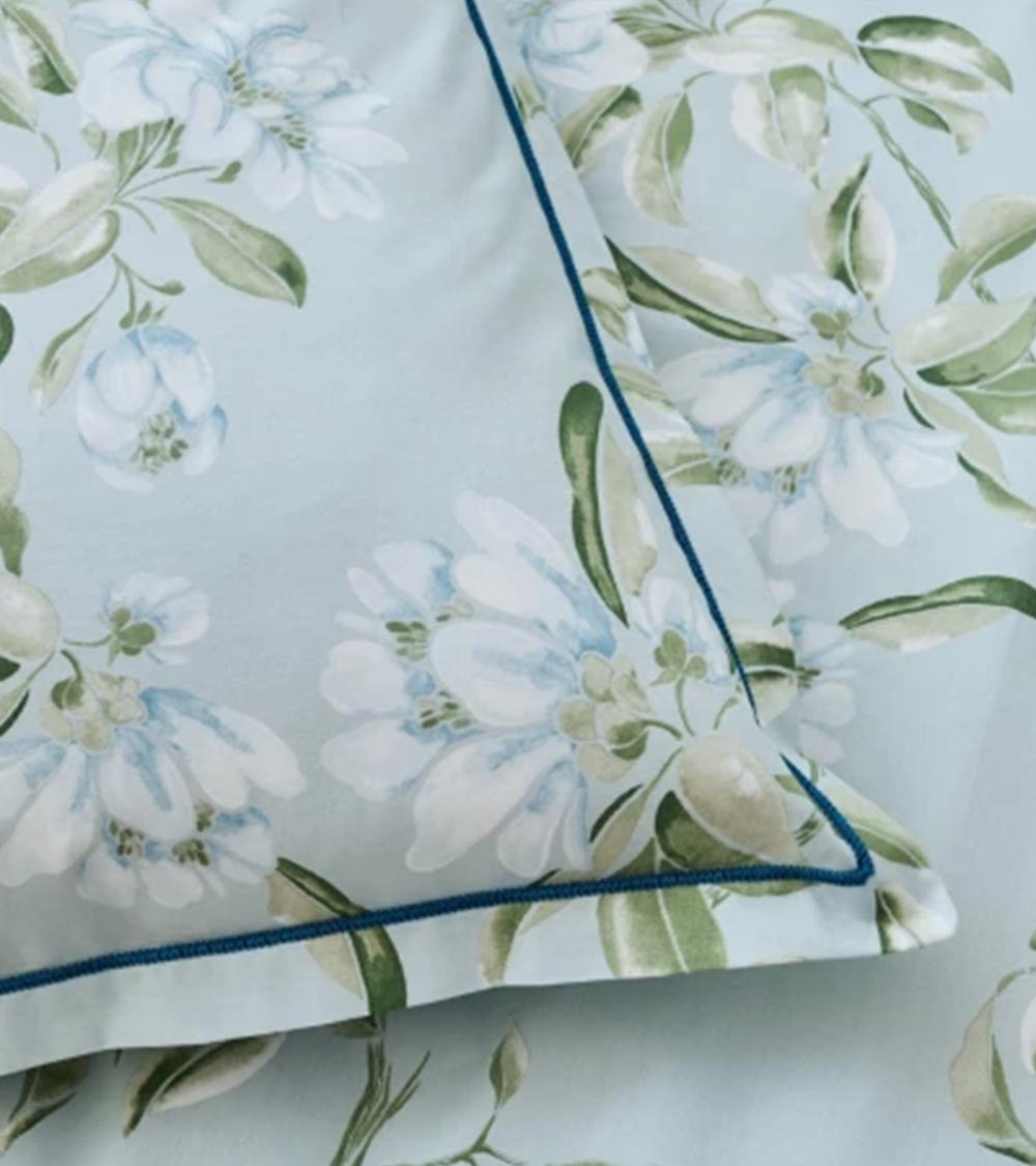 Taie de traversin percale de coton ELENA Nil