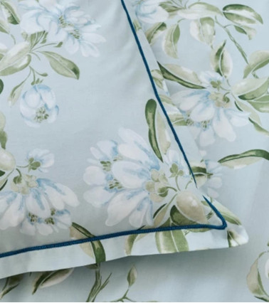 Taie de traversin percale de coton ELENA Nil