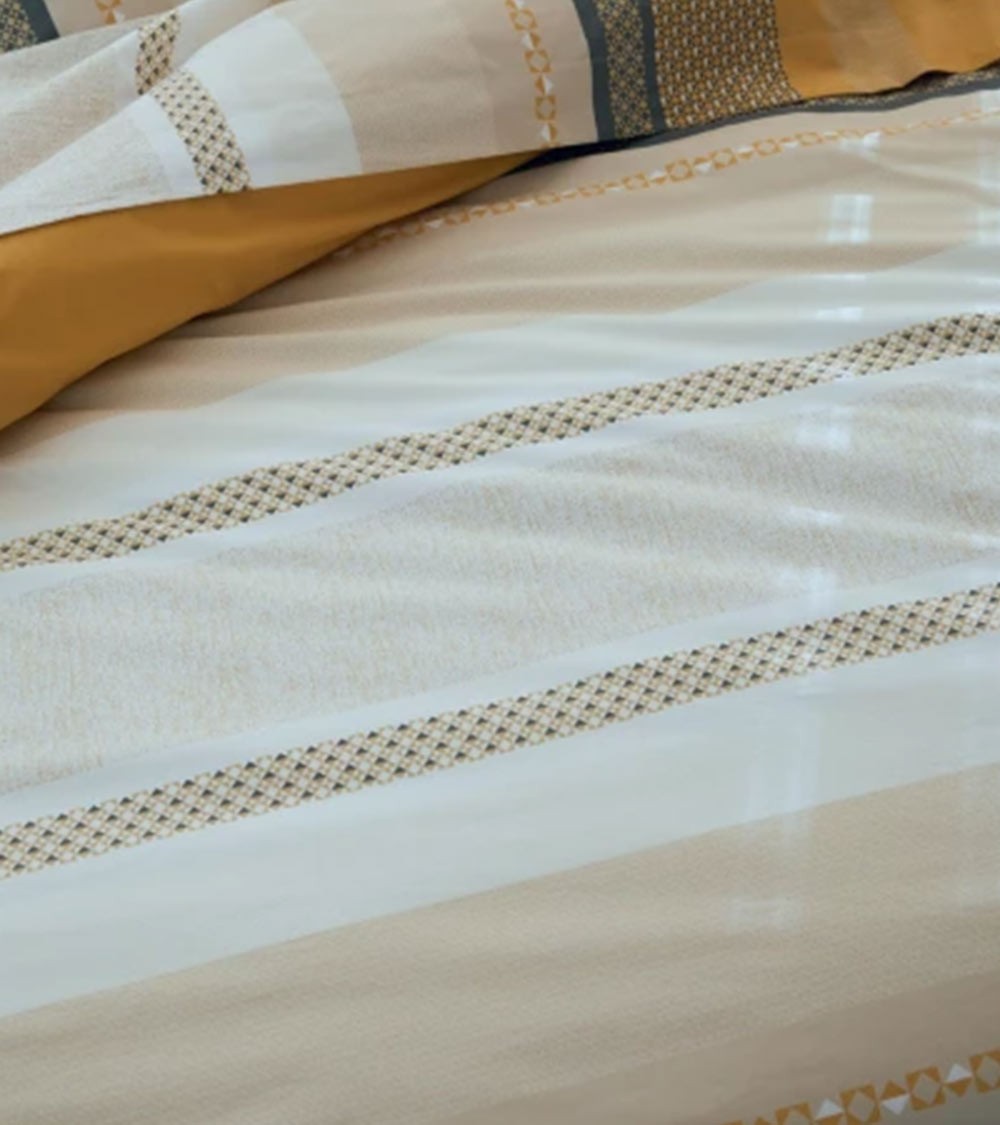 Taie de traversin percale de coton MARLOW MIEL