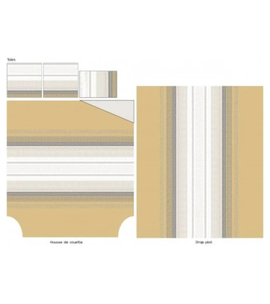 Housse de couette percale de coton MARLOW MIEL