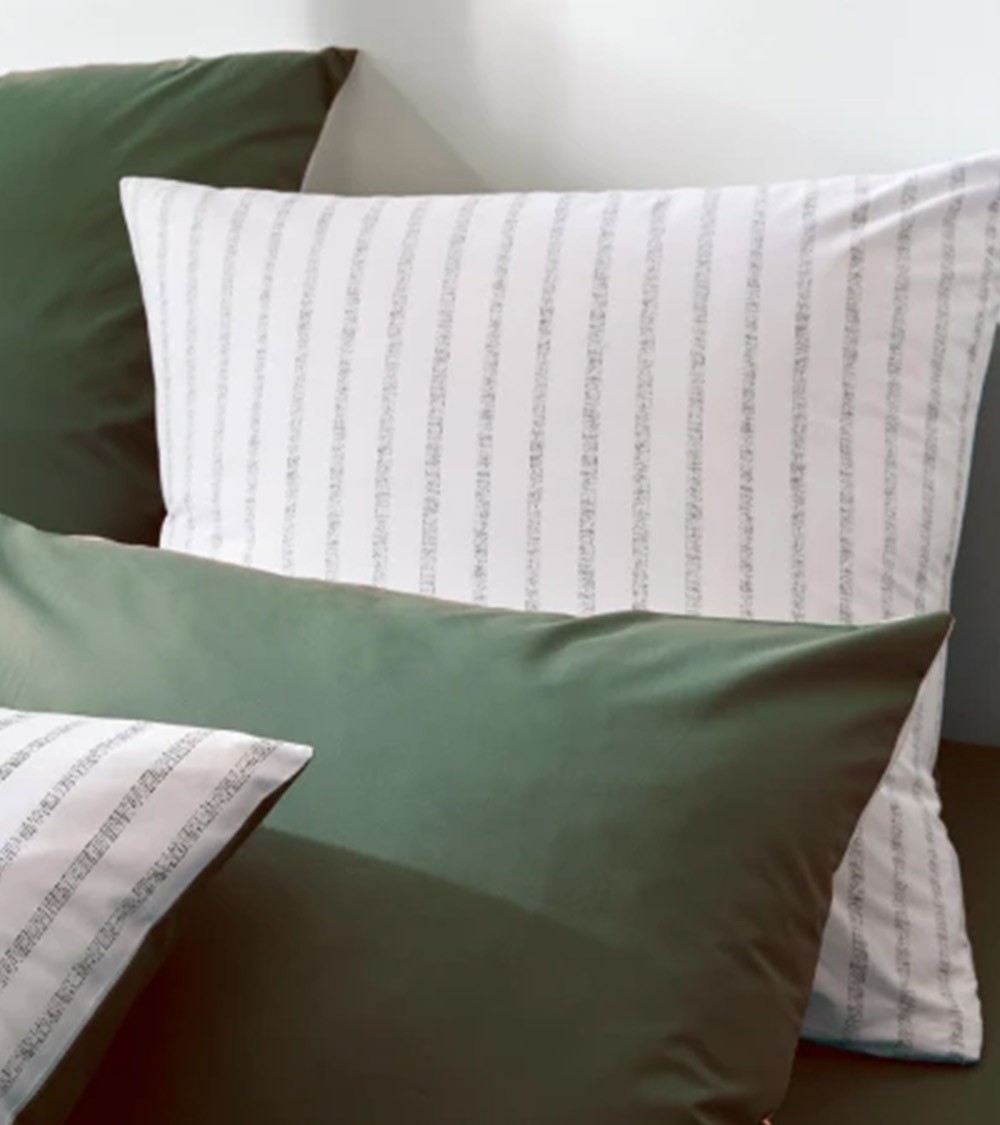 Housse de couette percale de coton GABY KAKI