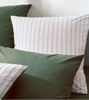 Housse de couette percale de coton GABY KAKI