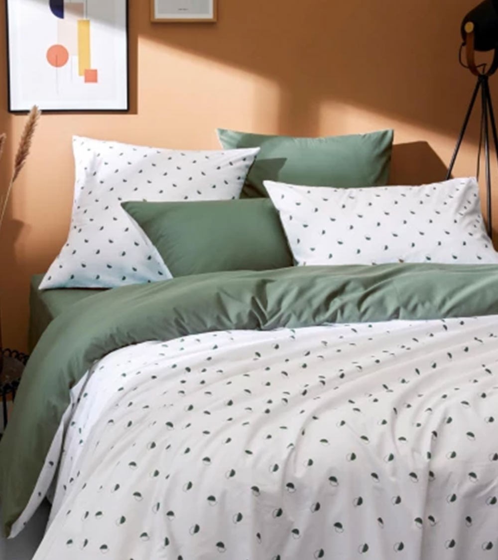 Housse de couette percale de coton ALEX KAKI