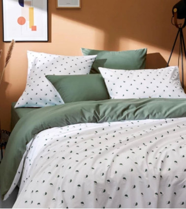 Housse de couette percale de coton ALEX KAKI