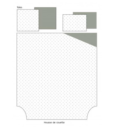 Housse de couette percale de coton ALEX KAKI