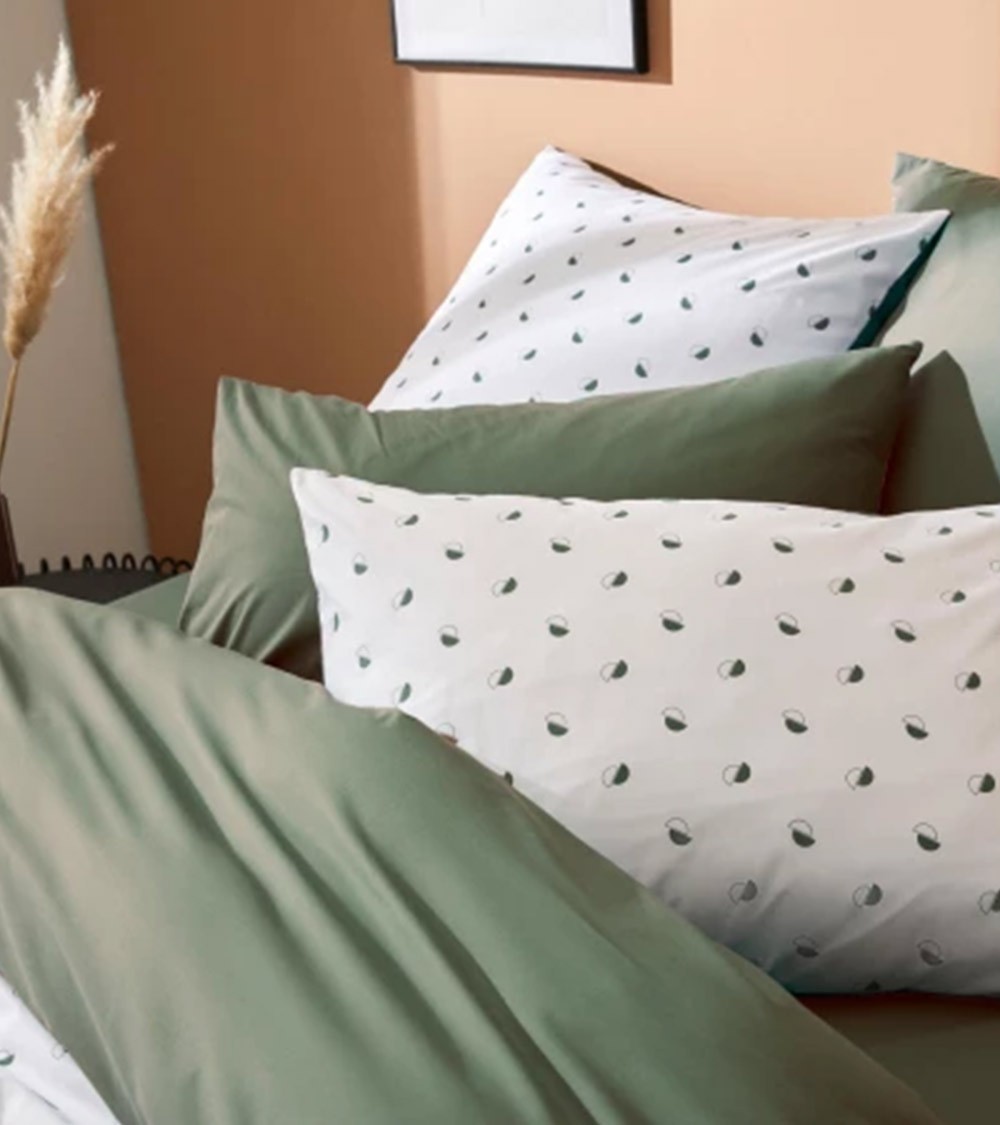 Housse de couette percale de coton ALEX KAKI