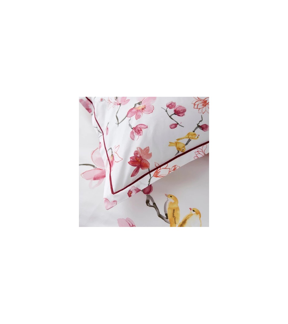 Taie d'oreiller percale de coton ELISA ROSE
