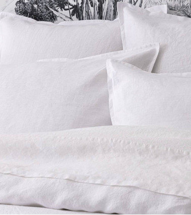 Housse de couette blanche en Lin fabriquée en France