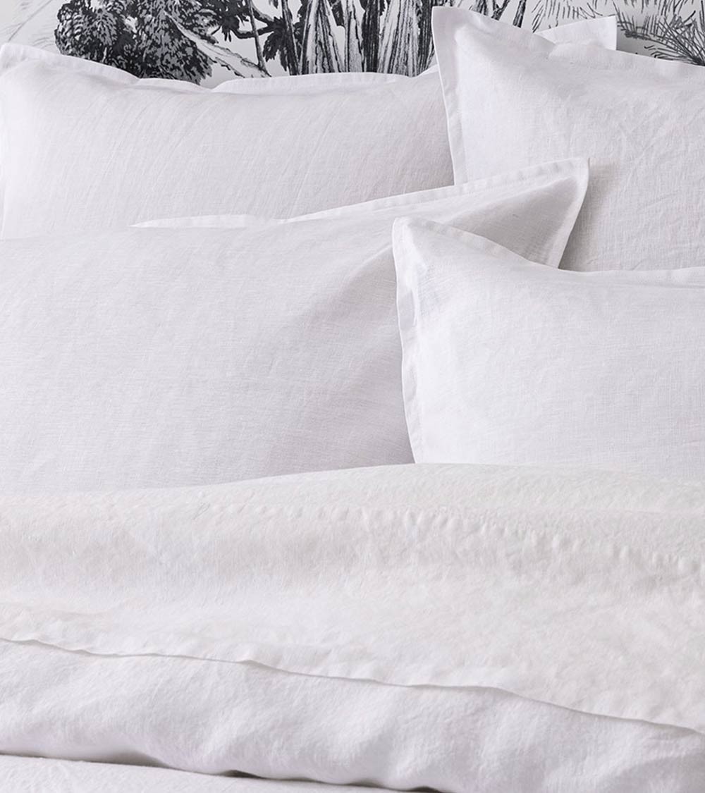 Housse de couette blanche en Lin fabriquée en France