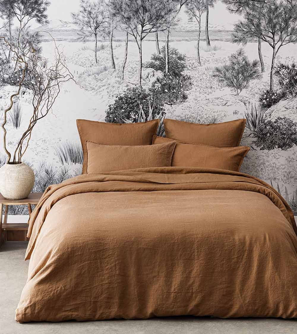 Drap Housse en Lin Teck Nouvelle Vague - Origine France Garantie