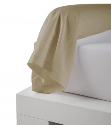 Taie de traversin unie en percale de coton MOKA