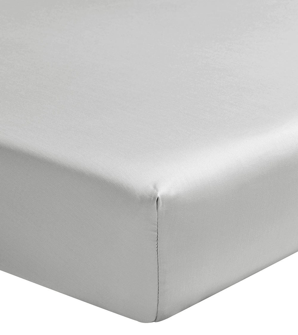 Drap Housse en Lin Eau Nouvelle Vague - Origine France Garantie - Gris clair