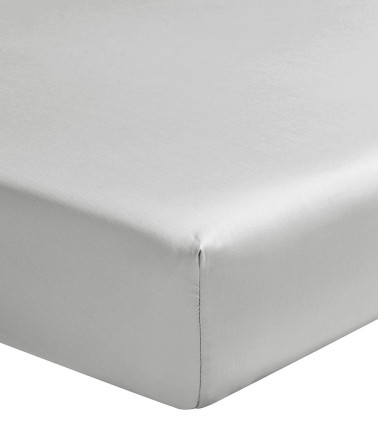 Drap Housse en Lin Eau Nouvelle Vague - Origine France Garantie - Gris clair