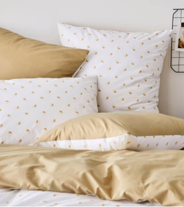 Taie d'oreiller percale de coton ALEX MOKA