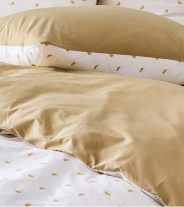 Taie d'oreiller percale de coton ALEX MOKA