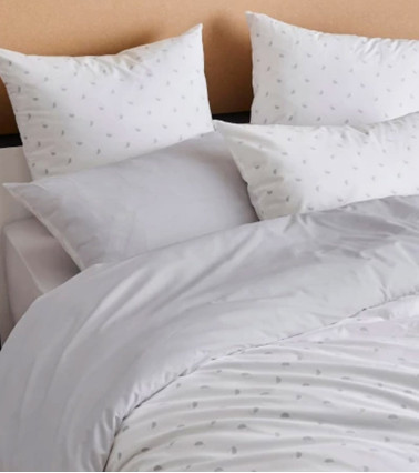 Housse de couette percale de coton ALEX NUAGE
