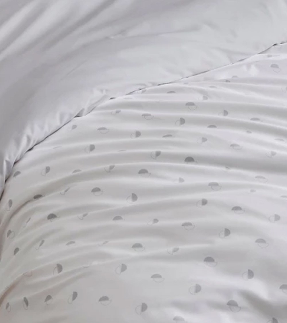 Housse de couette percale de coton ALEX NUAGE