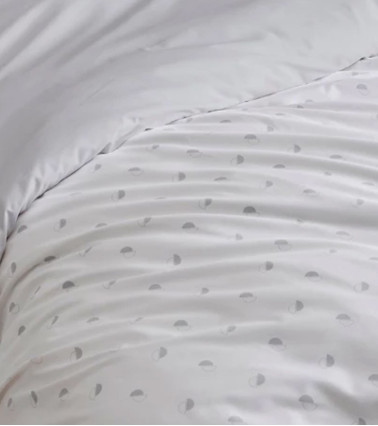 Housse de couette percale de coton ALEX NUAGE