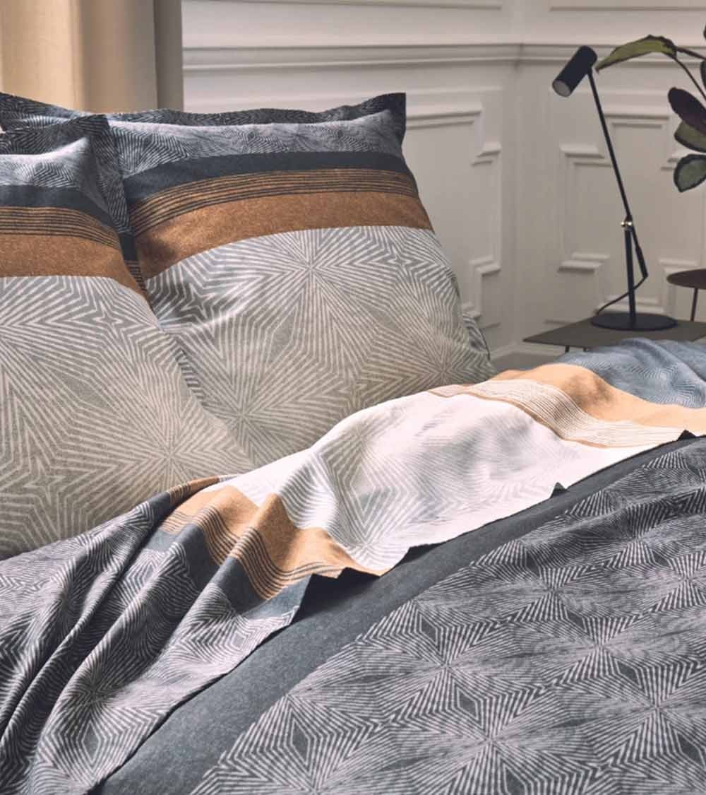 Housse de couette satin de coton TIAGO NOIR