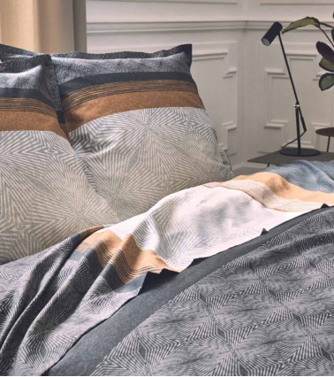 Housse de couette satin de coton TIAGO NOIR