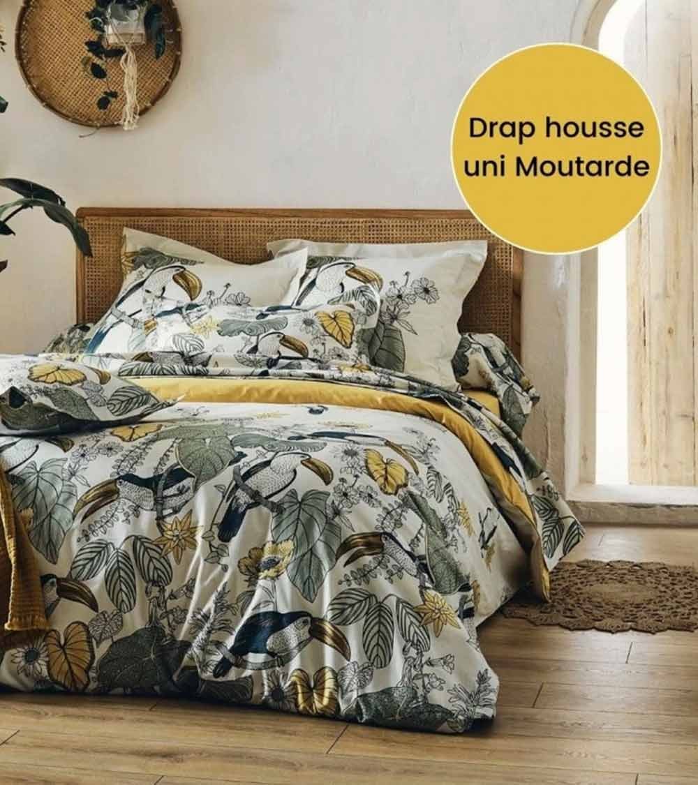 Taie de traversin coton TOCO VERT