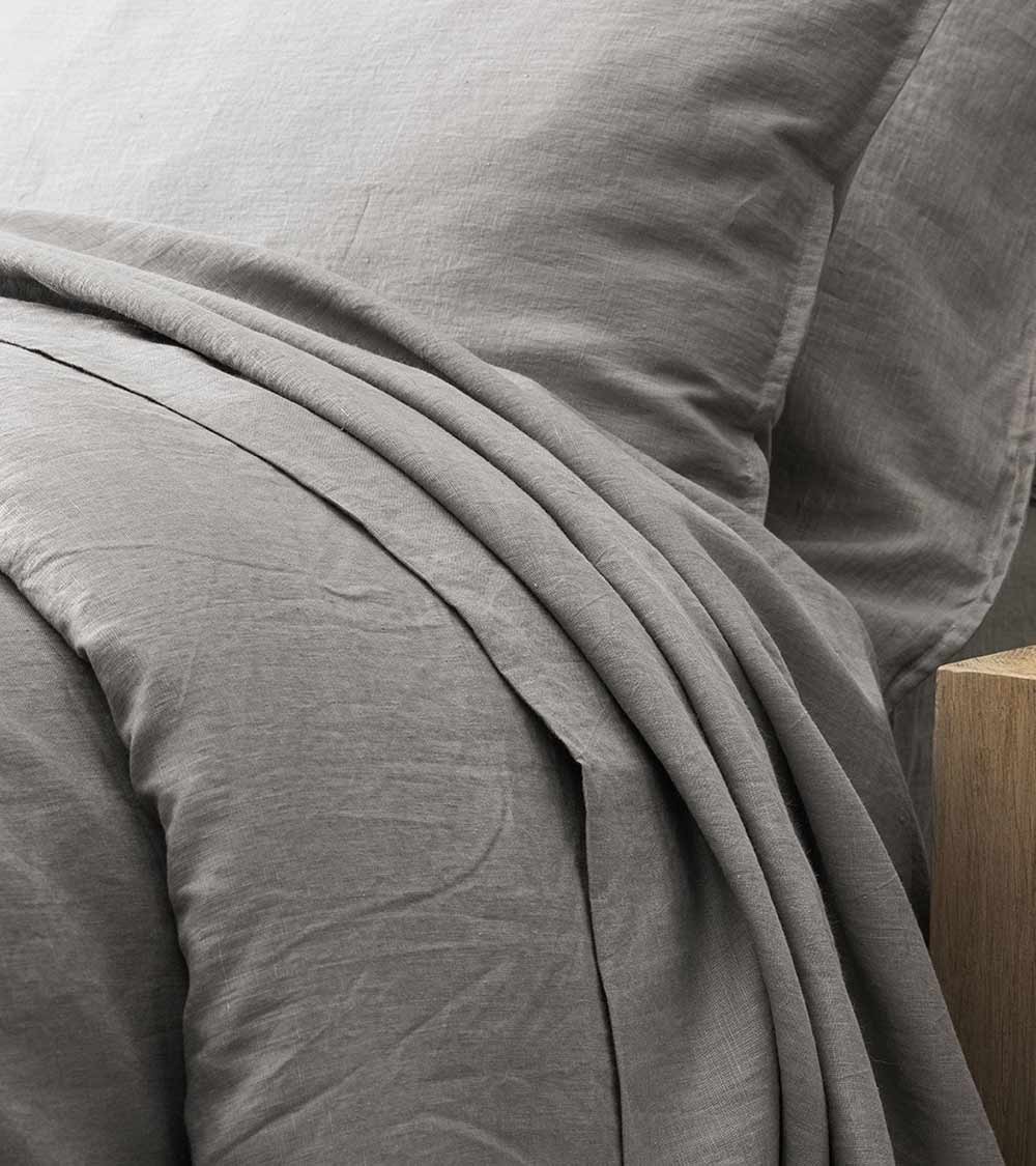 Drap Housse en Lin Galet Nouvelle Vague - Origine France Garantie