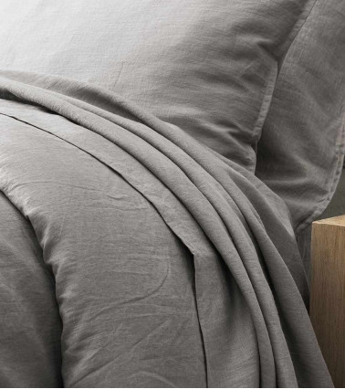Drap Housse en Lin Galet Nouvelle Vague - Origine France Garantie