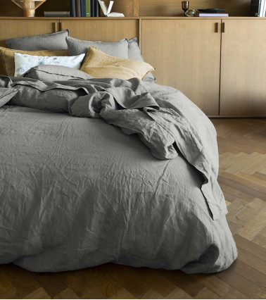Drap Housse en Lin Galet Nouvelle Vague - Origine France Garantie