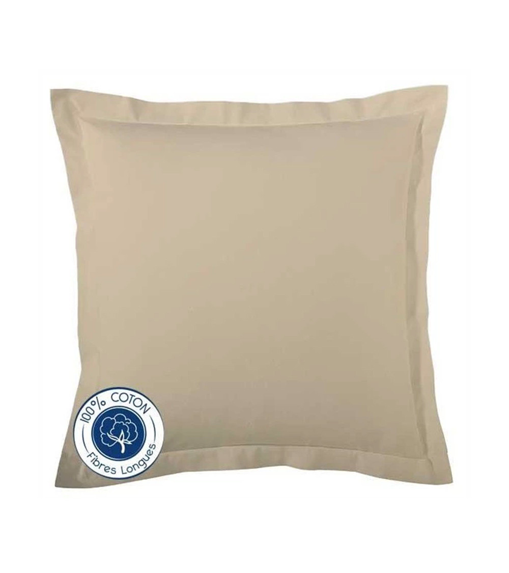 Taie d'oreiller unie coton SEIGLE