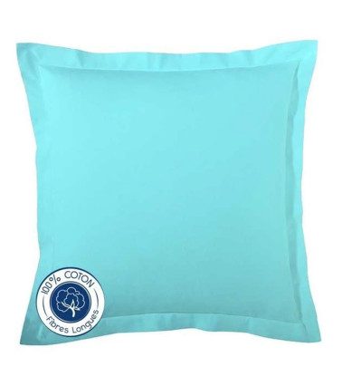 Taie d'oreiller unie coton CARAIBES