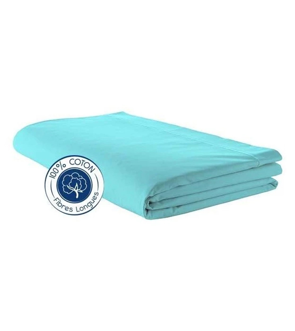 Drap de lit uni coton CARAIBES