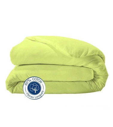 Housse de couette unie coton ANIS